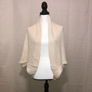 Cream Shawl Cardigan with some sequins